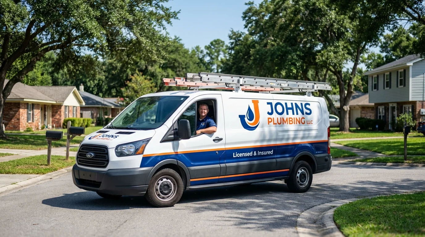 Johns Plumbing LLC service van in Calabasas, CA